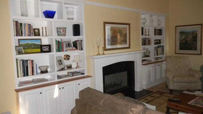Mantle and matching bookcases in a Trappe, PA home.